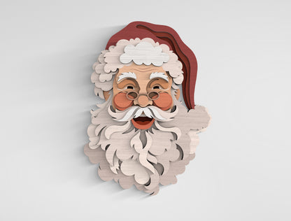 Christmas 3D Layered SVG Multilayer Holiday Laser Cut Designs