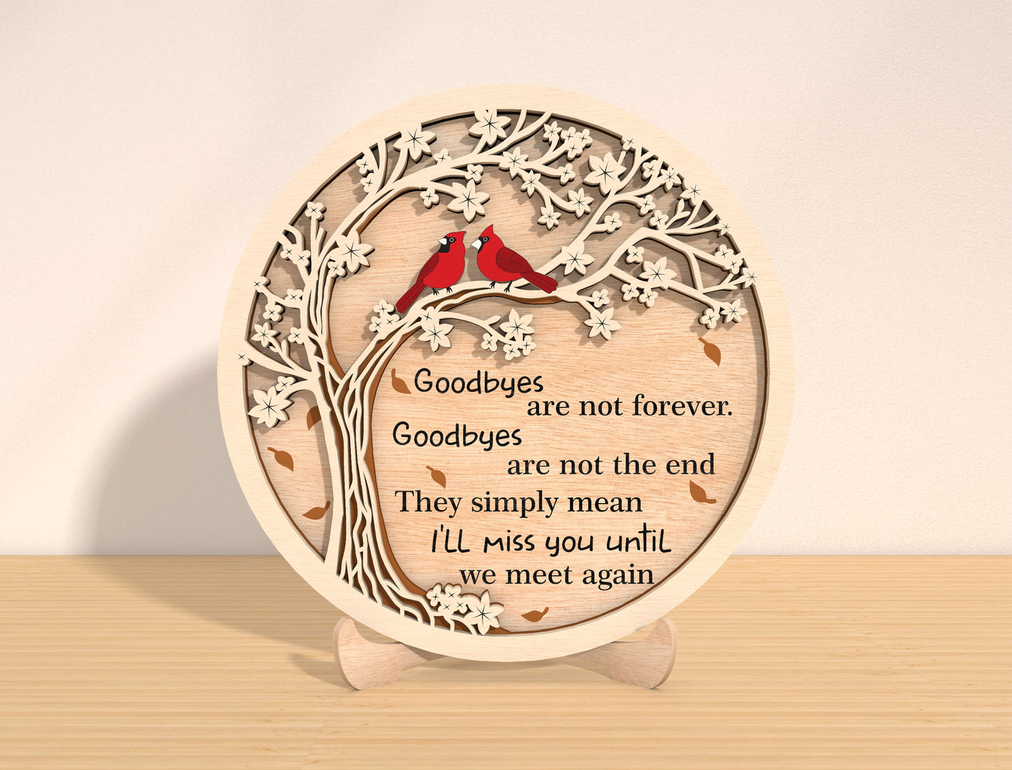 Blossom Tree Cardinal Memorial SVG Laser Cut File for xTool