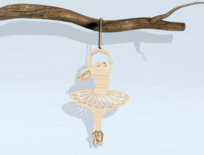 Ballerina Bunny SVG Bundle Dancing Rabbit Easter for LightBurn and xTool