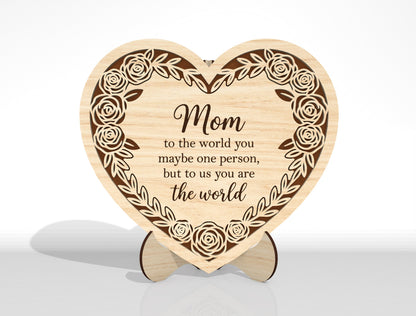 Floral Heart Engraved Sign SVG Bundle Vintage for LightBurn