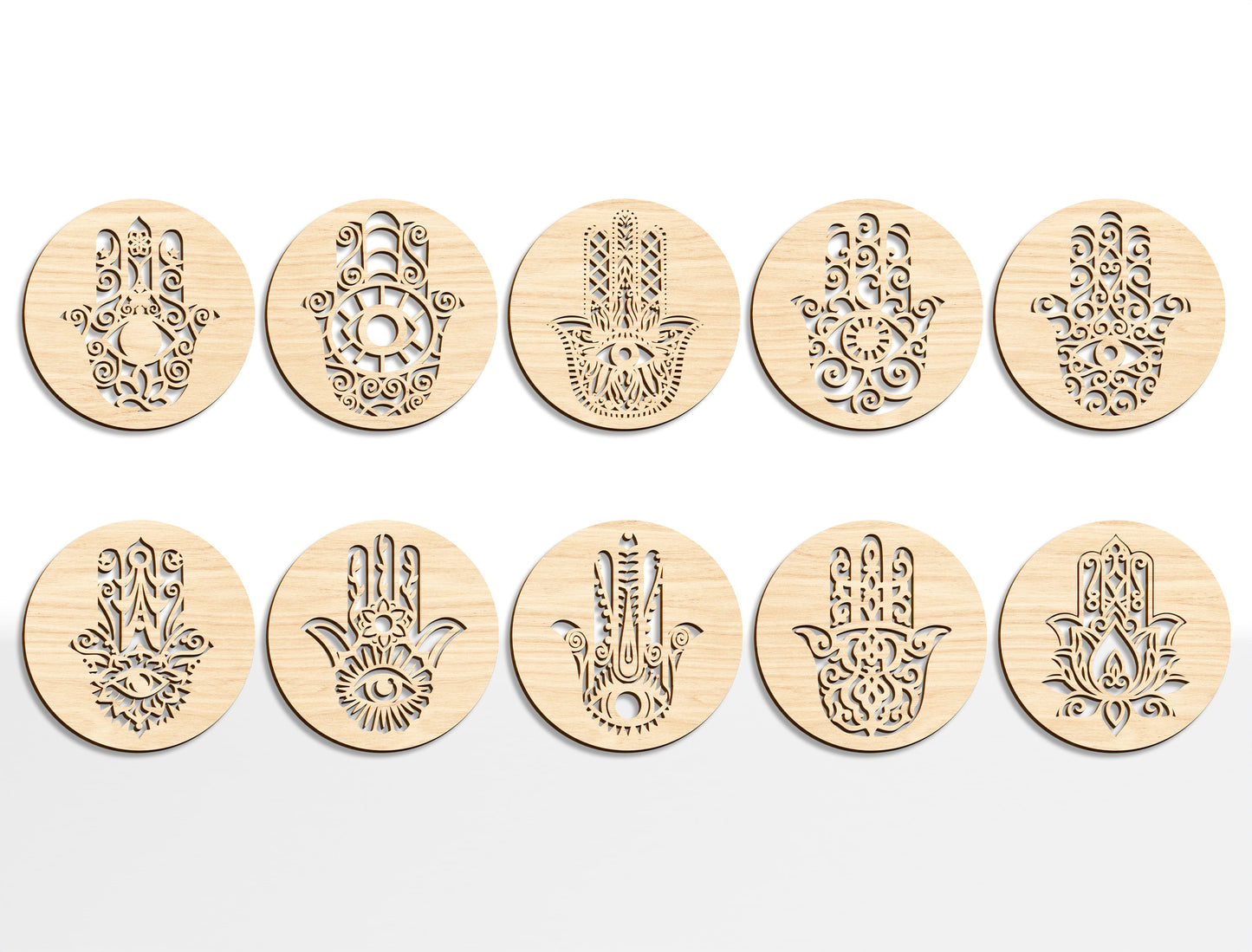 Mandala Coaster SVG Bundle with Holder for LightBurn and Glowforge