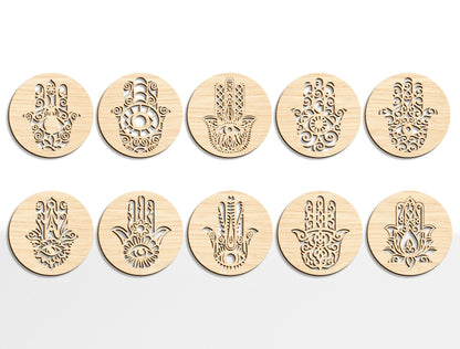Mandala Coaster SVG Bundle with Holder for LightBurn and Glowforge