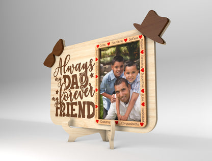 Best Father Photo Frame Sign SVG Laser Cut File for xTool and LightBurn