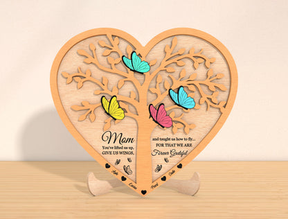 Personalized Mom Butterfly Sign SVG Bundle for Glowforge and xTool