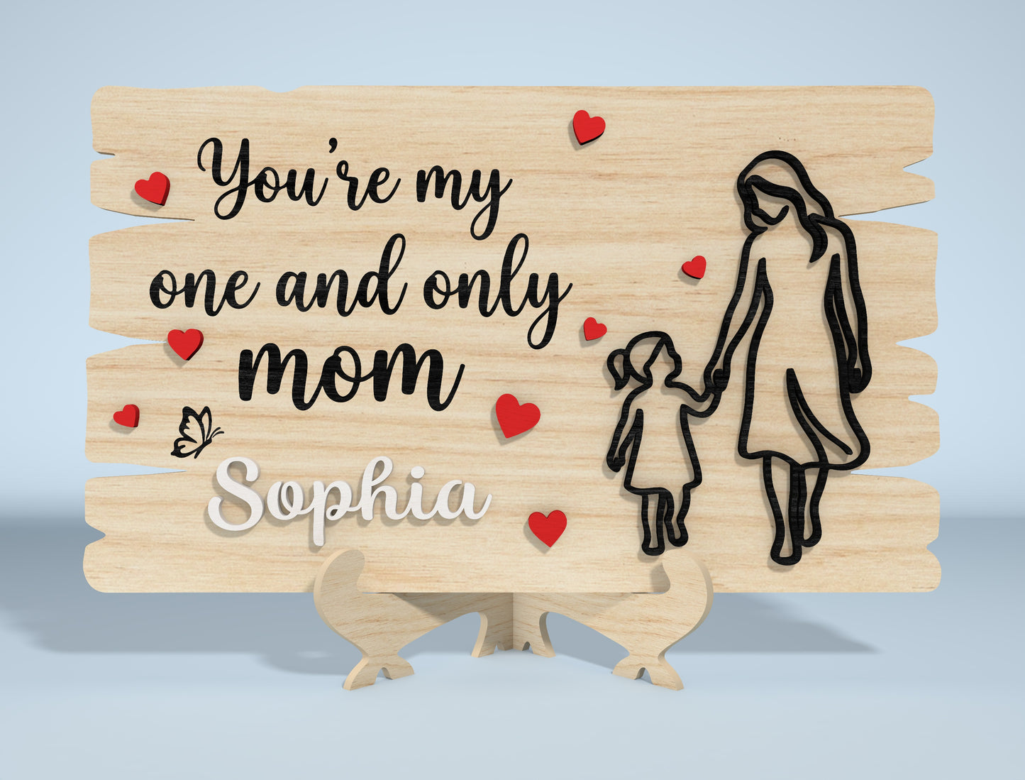 Mother's Day Wooden Sign SVG Bundle Laser Cut File for Glowforge and xTool