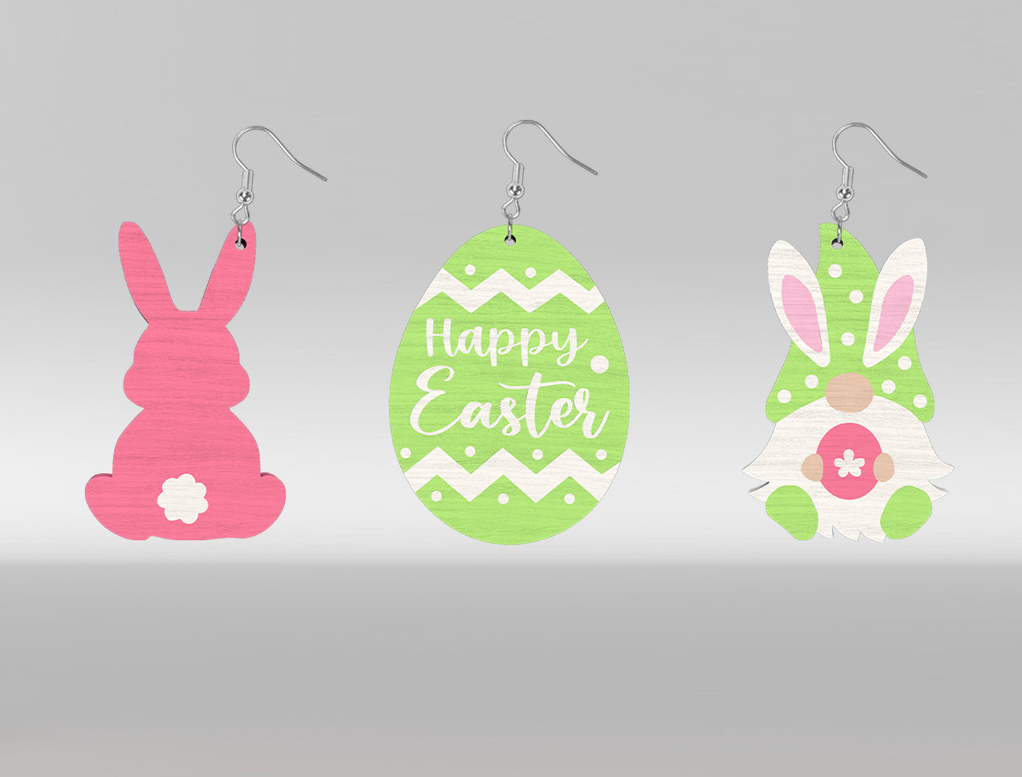 Easter Day Earrings SVG Set 19 Cute Spring Jewelry for Glowforge and xTool