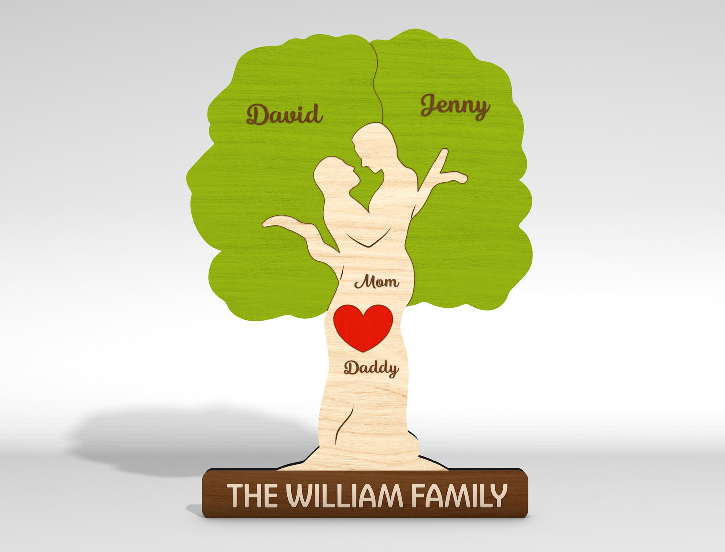 Personalized Family Tree Couple Sign SVG for Glowforge and xTool