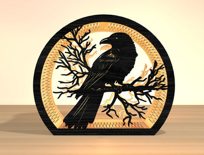 Raven Lantern Laser Cut File Bundle for Glowforge xTool LightBurn 6 Designs