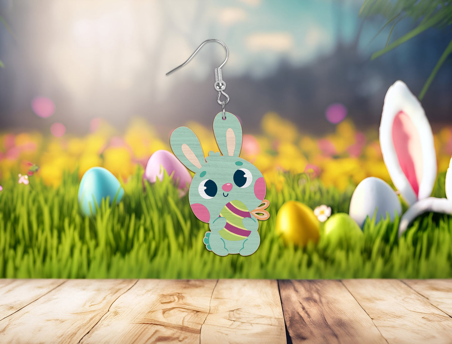 Easter Bunny Earrings SVG Rabbit Egg Jewelry for xTool and LightBurn