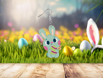 Easter Bunny Earrings SVG Rabbit Egg Jewelry for xTool and LightBurn