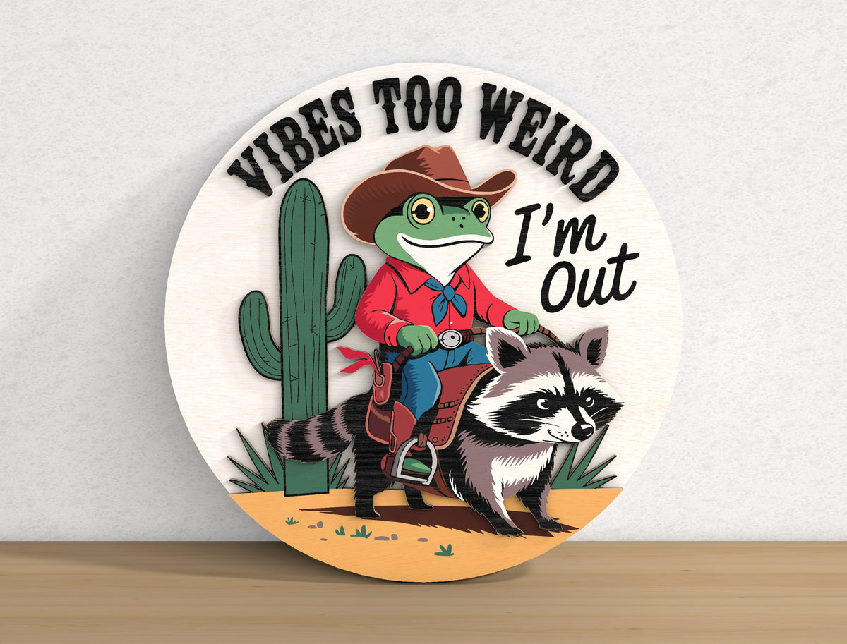 Funny Door Sign SVG Bundle 9 Layered Round Signs