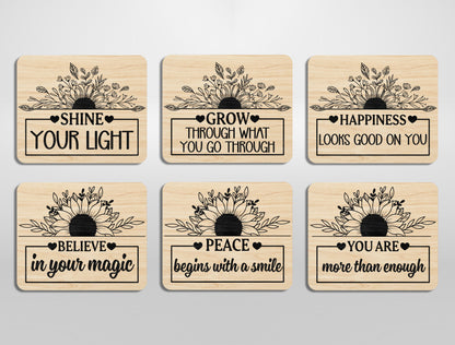 Motivational Fridge Magnet SVG Bundle for xTool and Glowforge