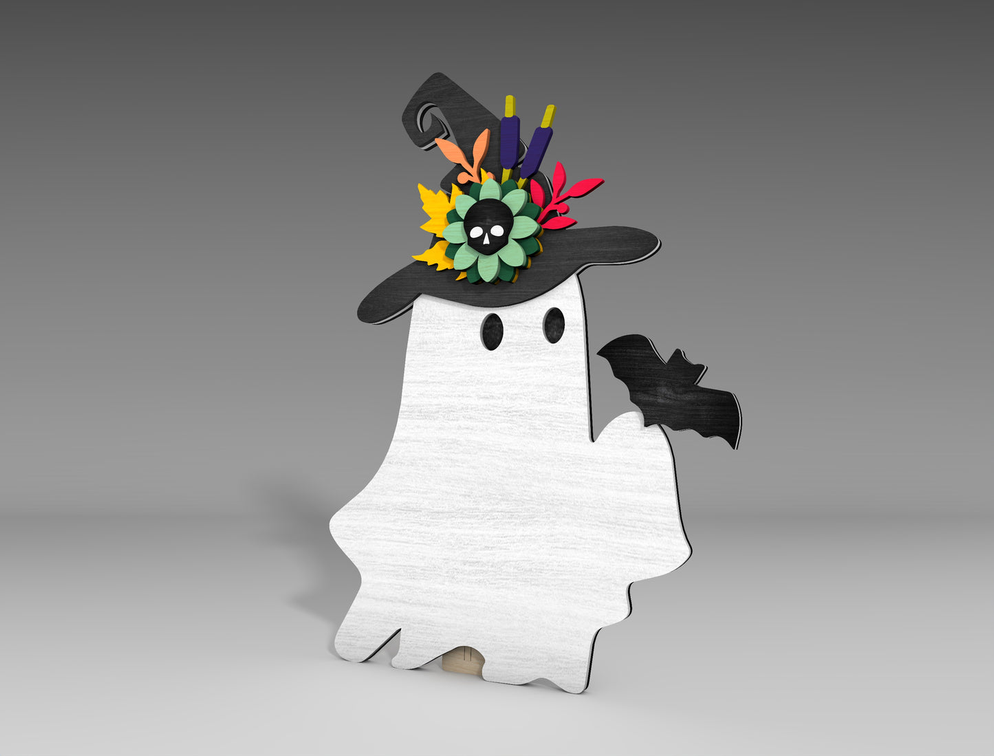 Halloween Ghost Standing Decor SVG Bundle for Glowforge xTool LightBurn