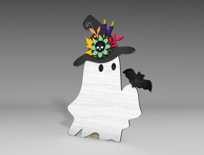 Halloween Ghost Standing Decor SVG Bundle for Glowforge xTool LightBurn