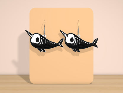 Halloween Ocean Skeleton Earrings SVG Bundle for Glowforge xTool LightBurn
