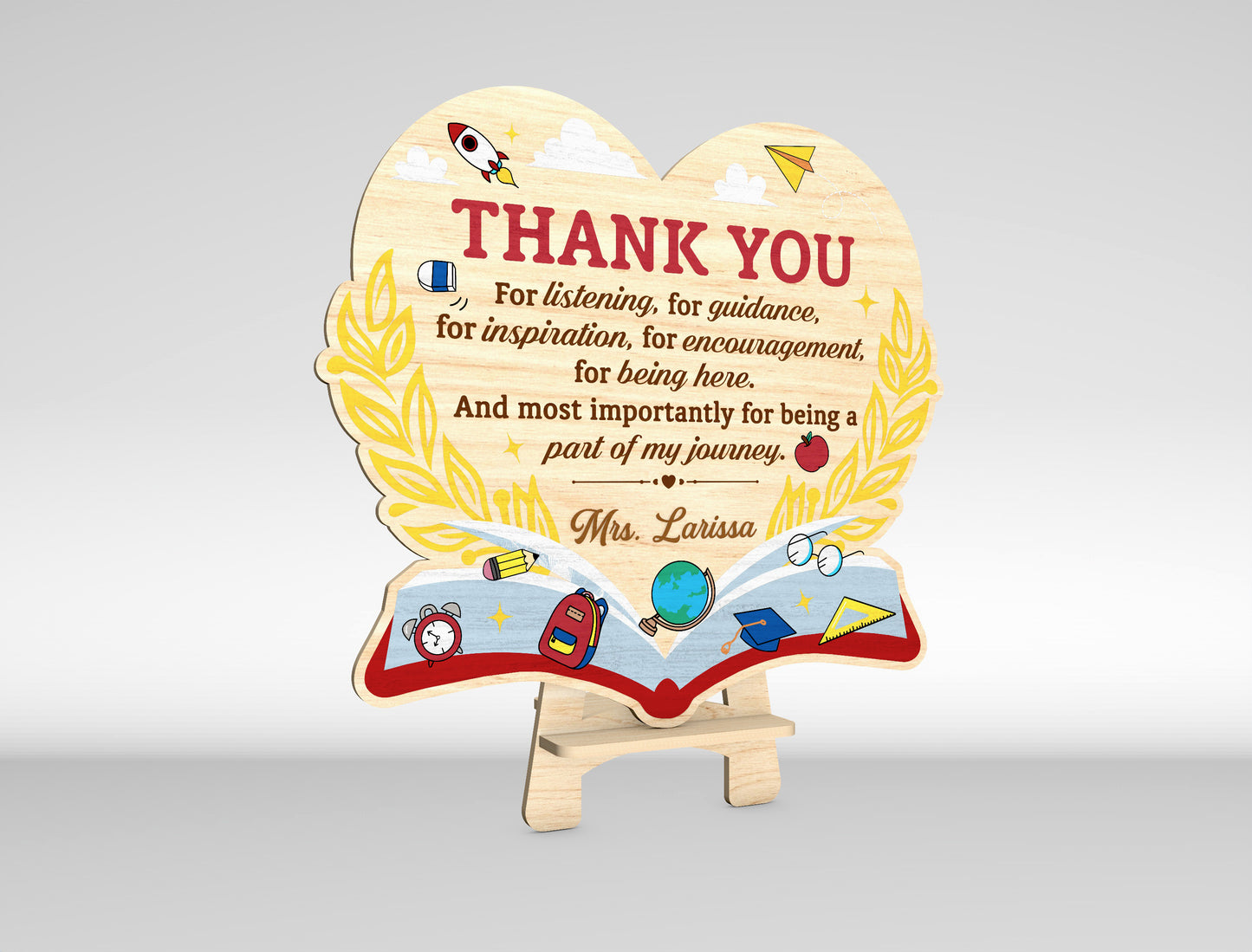 Teacher Appreciation Tabletop SVG Laser Cut File for Glowforge Users