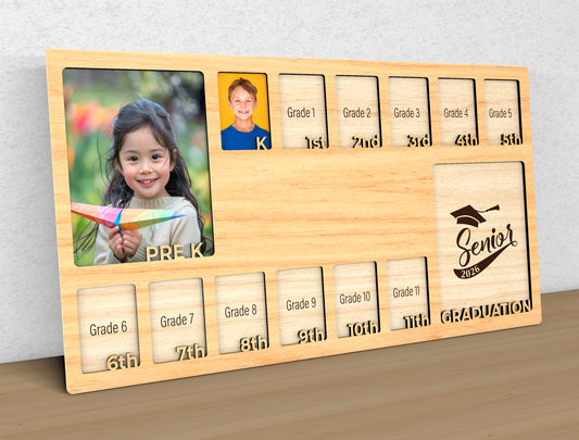 School Years Photo Frame SVG for LightBurn and Glowforge