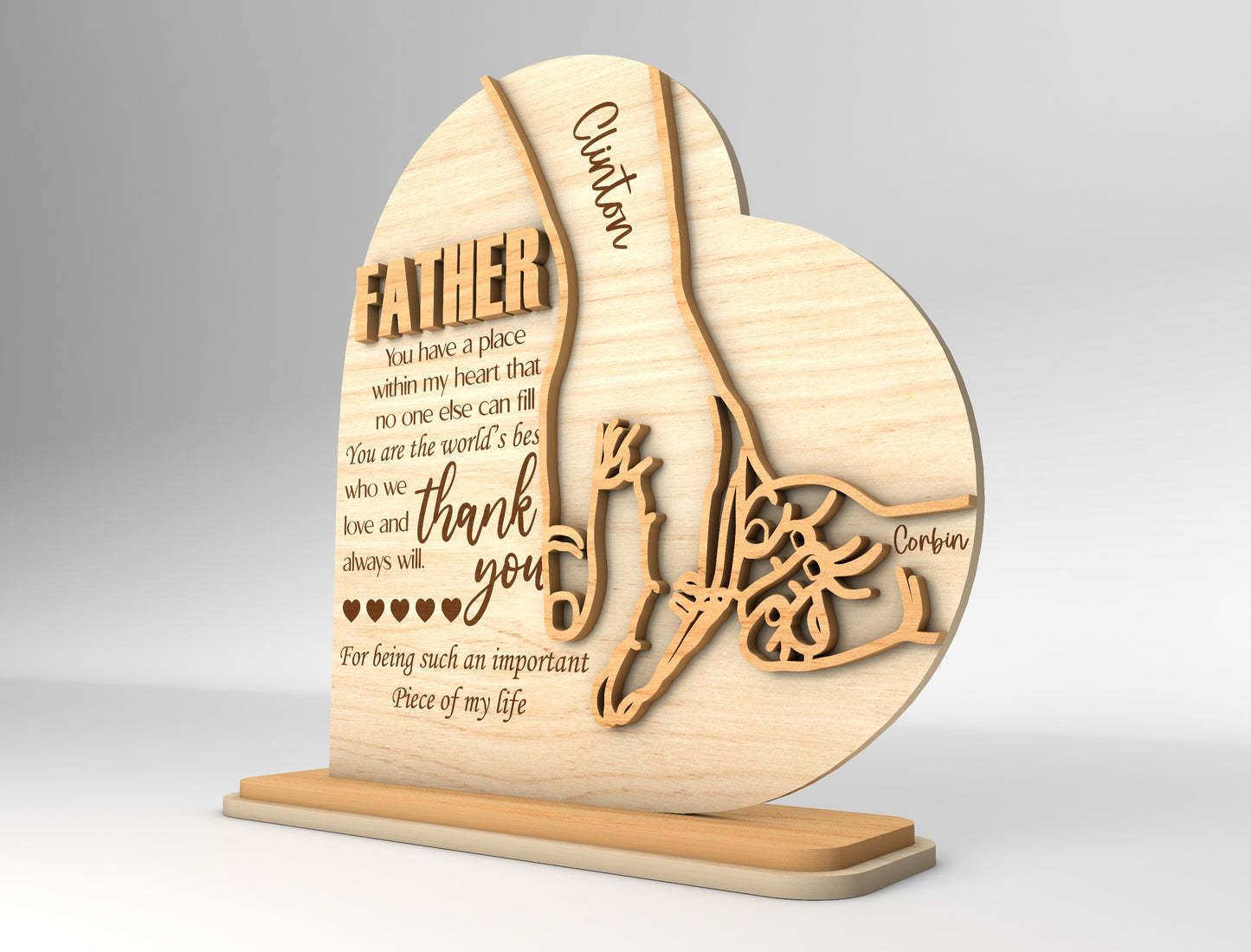 Dad Tabletop Sign SVG Laser Cut File for xTool and LightBurn