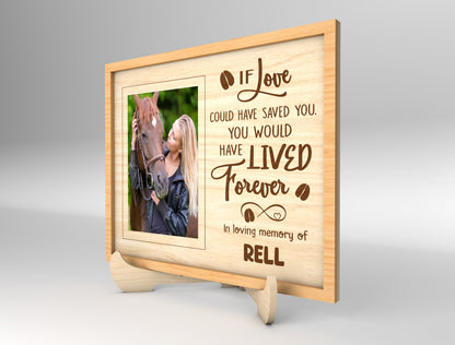 Horse Memorial Tabletop Frame SVG Photo Frame Laser Cut File for LightBurn and xTool