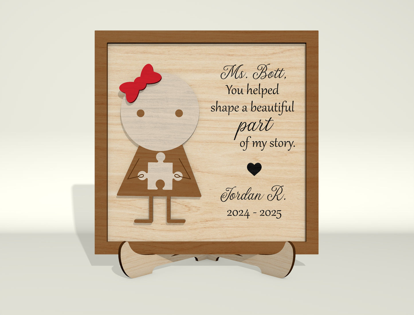 Teacher Appreciation Table Sign SVG Laser Cut File for Glowforge and xTool