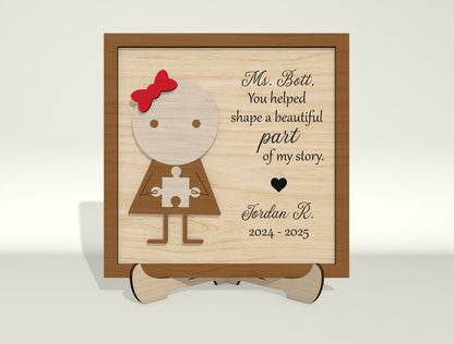 Teacher Appreciation Table Sign SVG Laser Cut File for Glowforge and xTool