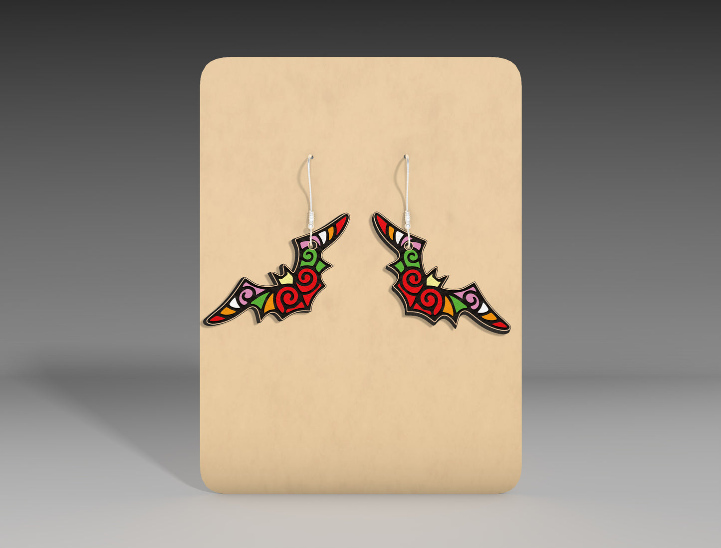 Halloween Bat Earrings SVG Bundle 8 Designs for LightBurn Glowforge xTool