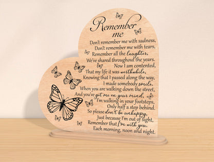 Remember Me Memorial SVG Laser Cut File for Glowforge