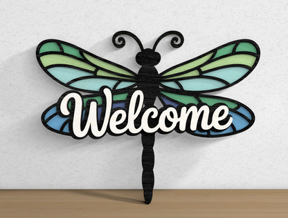 Butterfly Welcome Door Hanger SVG Bundle with 10 Tropical Designs for Glowforge