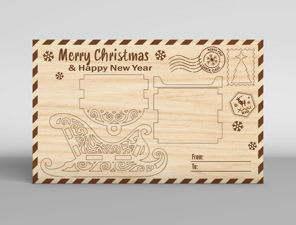 Christmas Gift Card Holder SVG Bundle 16 Laser Cut Designs