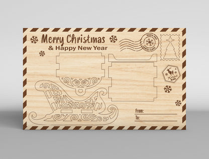 Christmas Gift Card Holder SVG Bundle 16 Laser Cut Designs
