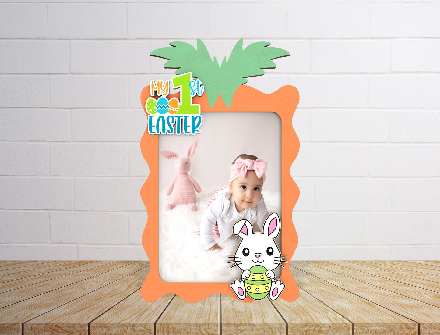 My First Easter Photo Frame SVG Bundle Baby Bunny for LightBurn and xTool