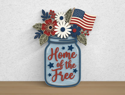 250th Anniversary Eagle Door Hanger SVG Bundle for Glowforge xTool LightBurn 10 Designs