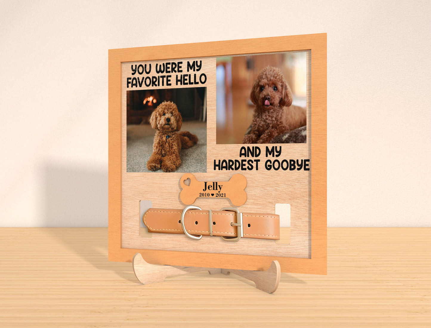 Dog Collar Memorial Frame SVG Laser Cut File for Glowforge