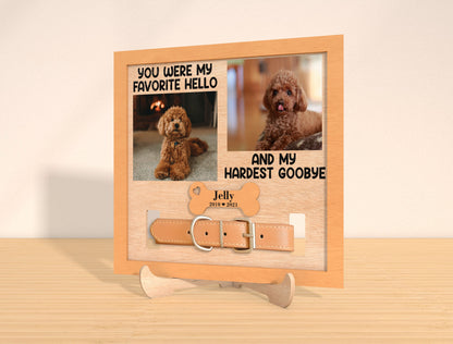 Dog Collar Memorial Frame SVG Laser Cut File for Glowforge