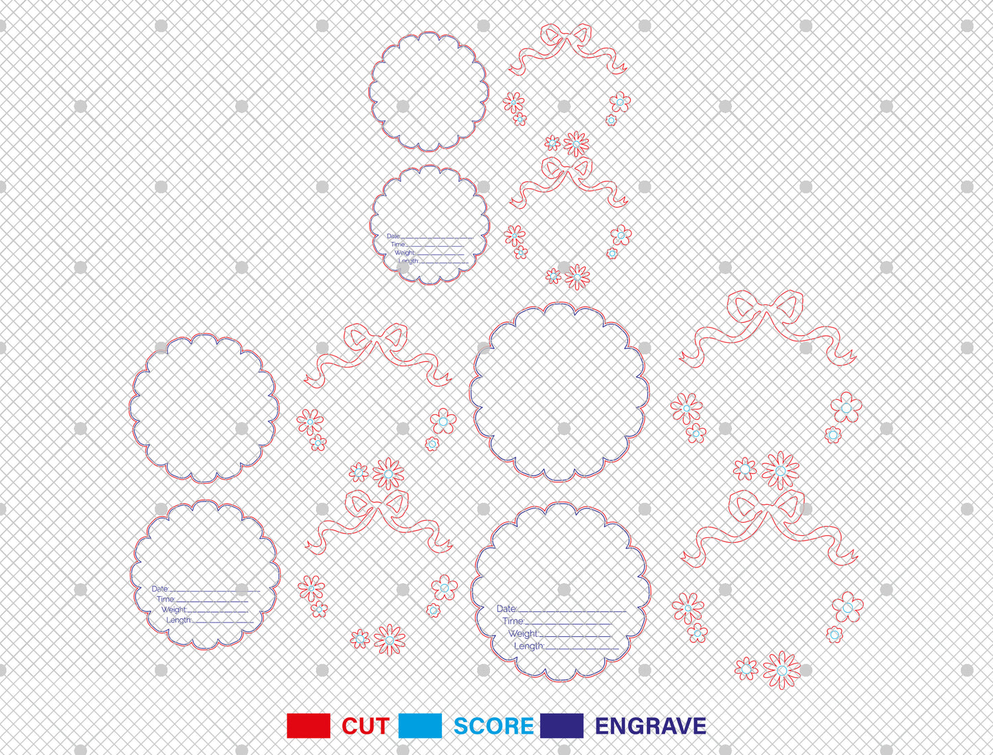 Personalized Baby Birth Stat SVG for xTool and Glowforge