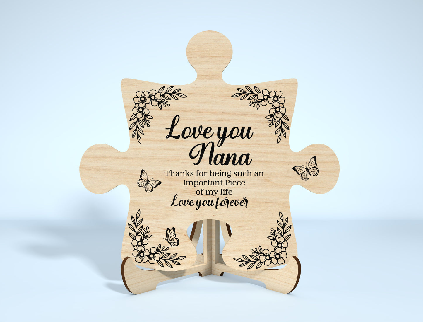 Mom Puzzle Piece Sign SVG Bundle 8 Designs for Glowforge and xTool