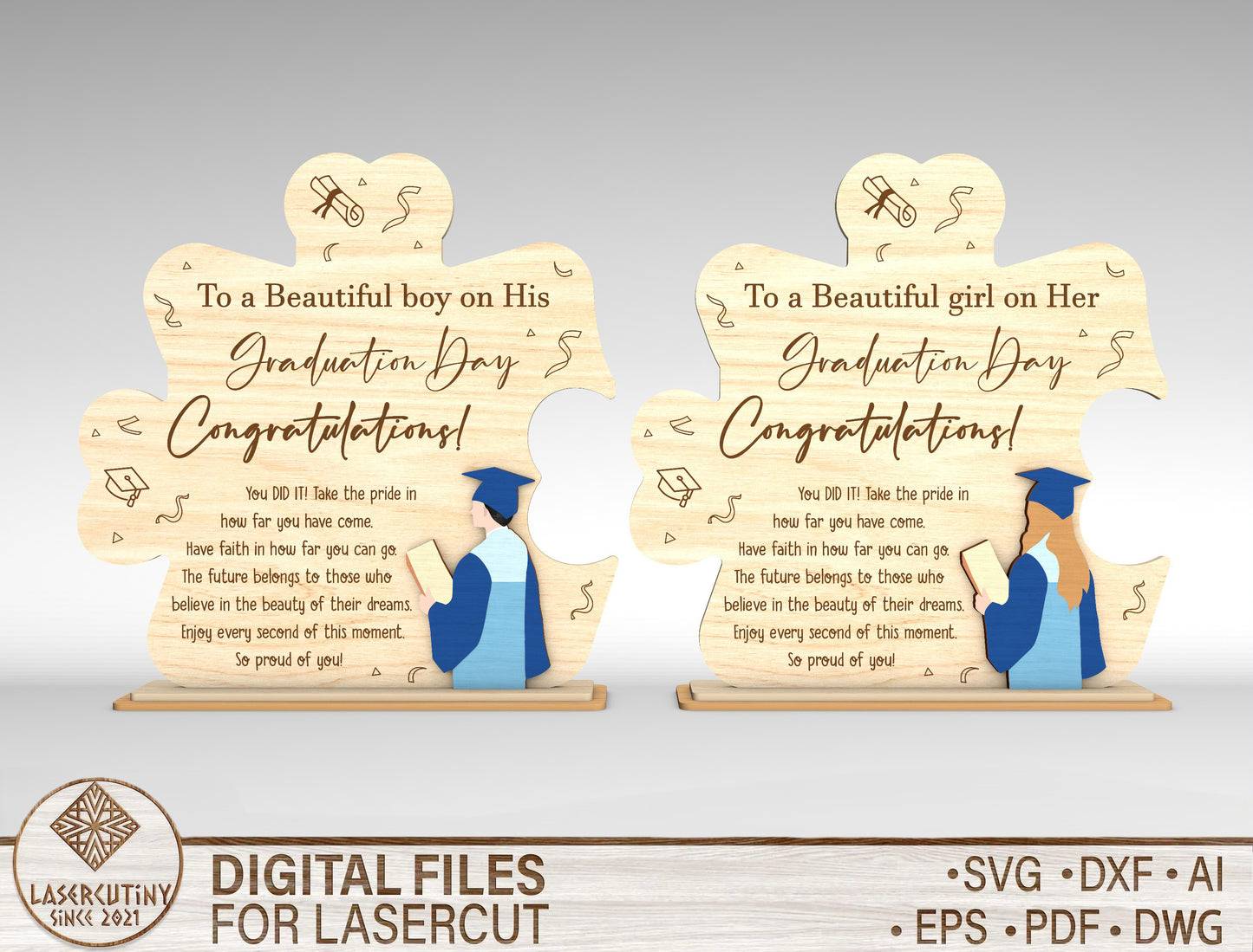 Graduation Quote Sign SVG Laser Cut File for Glowforge and LightBurn