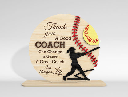 Thank You Coach Sign SVG Bundle for Glowforge and LightBurn