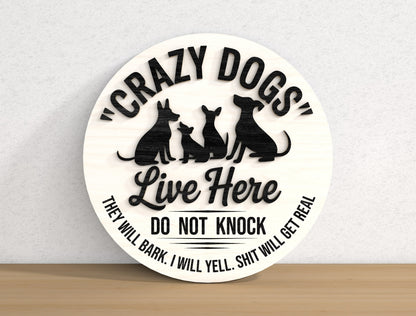 Dog Lover Welcome Door Sign SVG Bundle for xTool and Glowforge