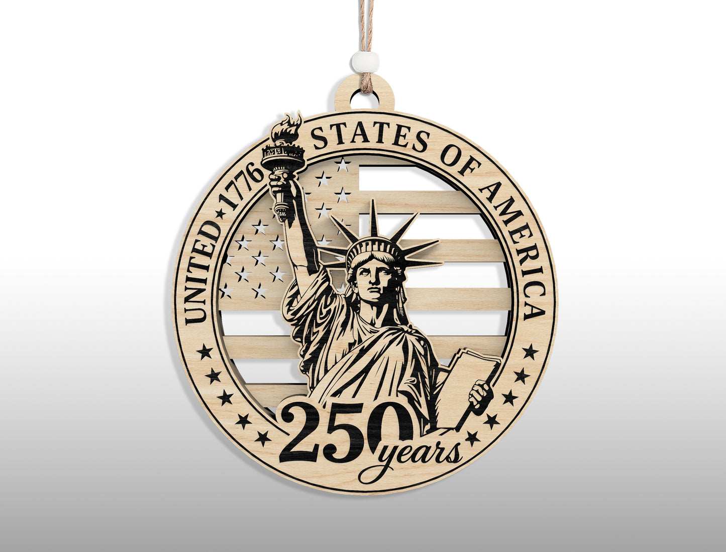250 Years of America Ornament SVG Bundle for Glowforge