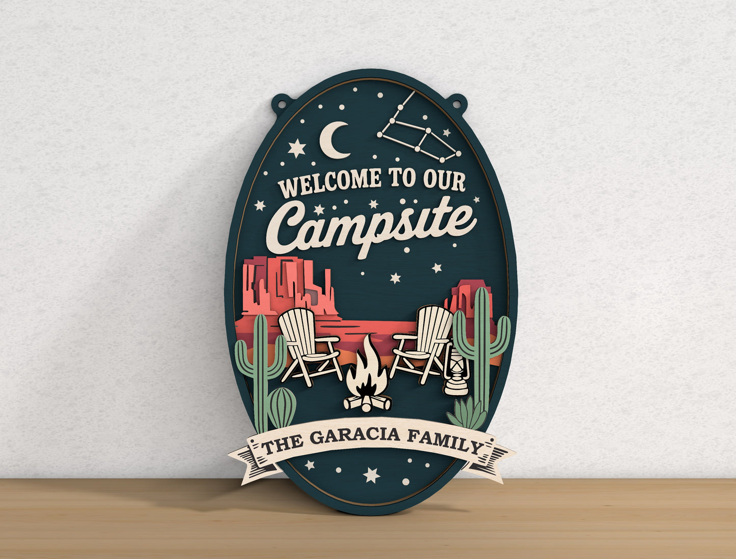 Personalized Campsite Sign SVG Bundle for xTool and Glowforge Users