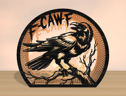 F-CAW-F Funny Raven & Rooster Halloween Lantern SVG Bundle 9