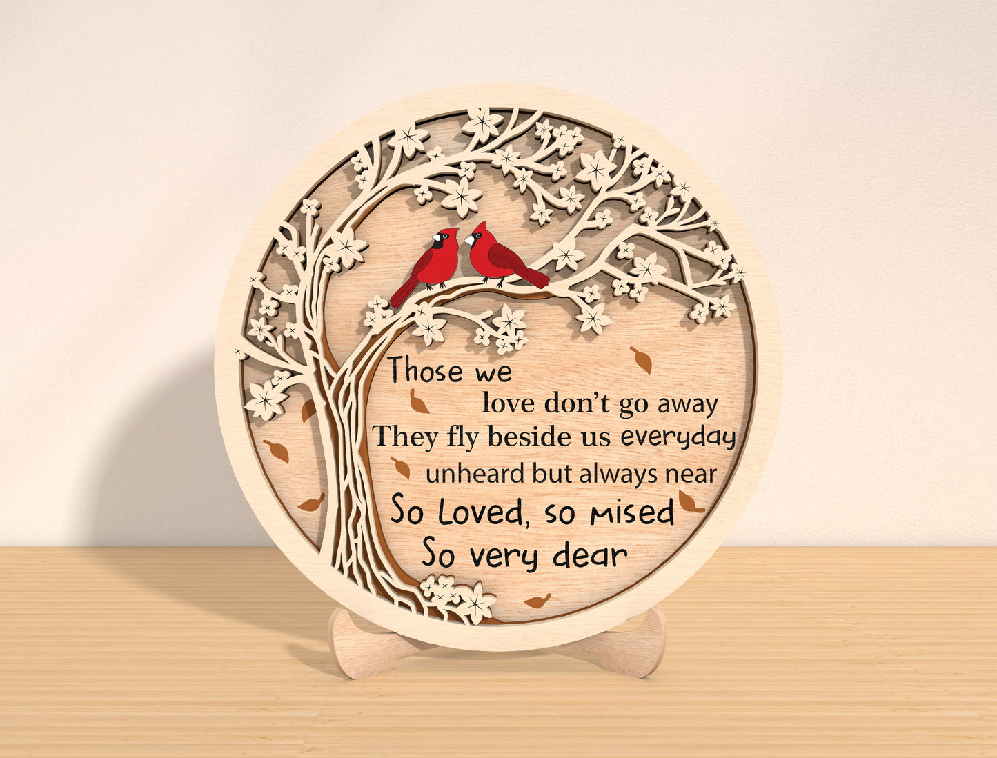 Blossom Tree Cardinal Memorial SVG Laser Cut File for xTool