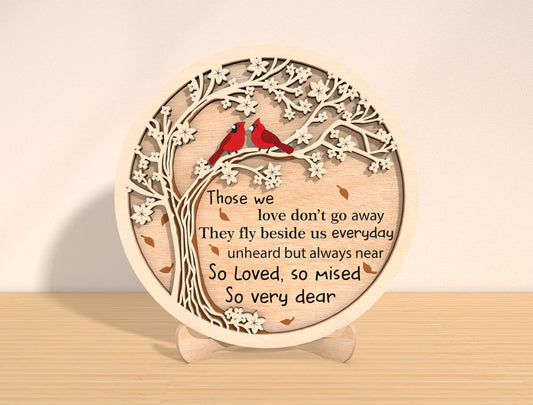 Blossom Tree Cardinal Memorial SVG Laser Cut File for xTool