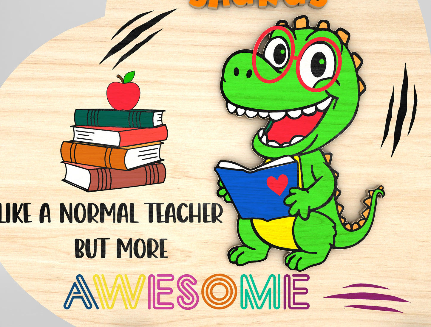 Teacher Appreciation Sign SVG Bundle Laser Cut File for Glowforge