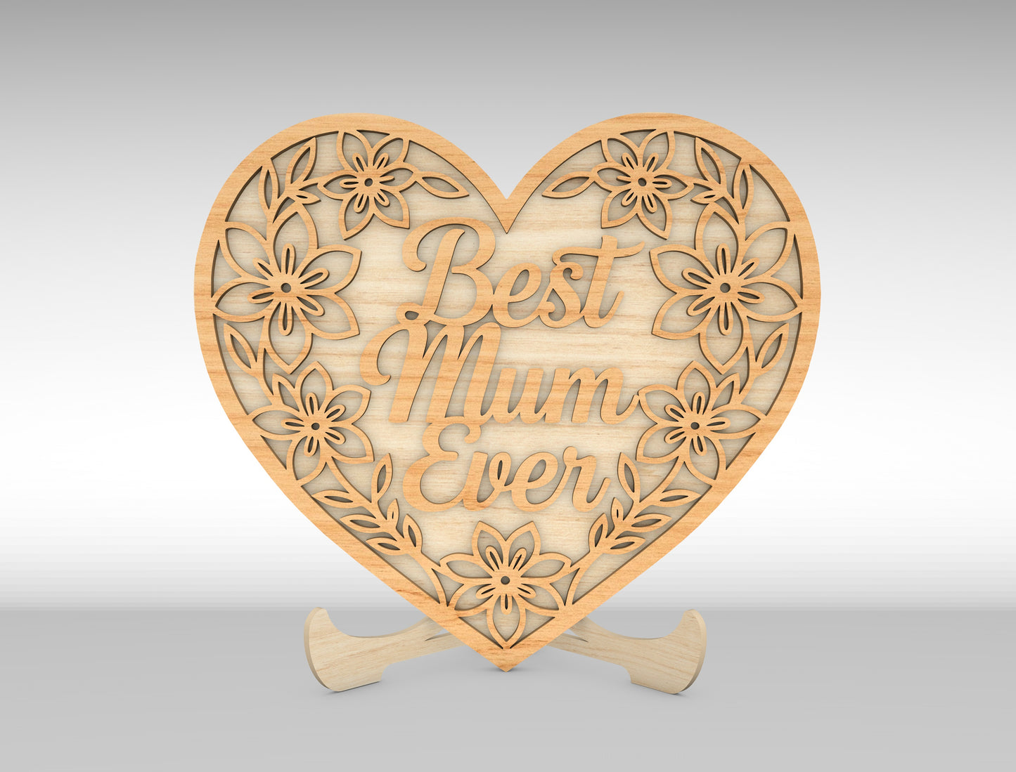 Mom Quote Heart Sign SVG Bundle Mother's Day for Glowforge and xTool