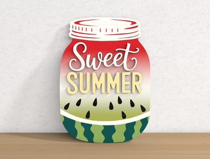 Mason Jar Hello Summer SVG Bundle with 13 Seasonal Door Hangers