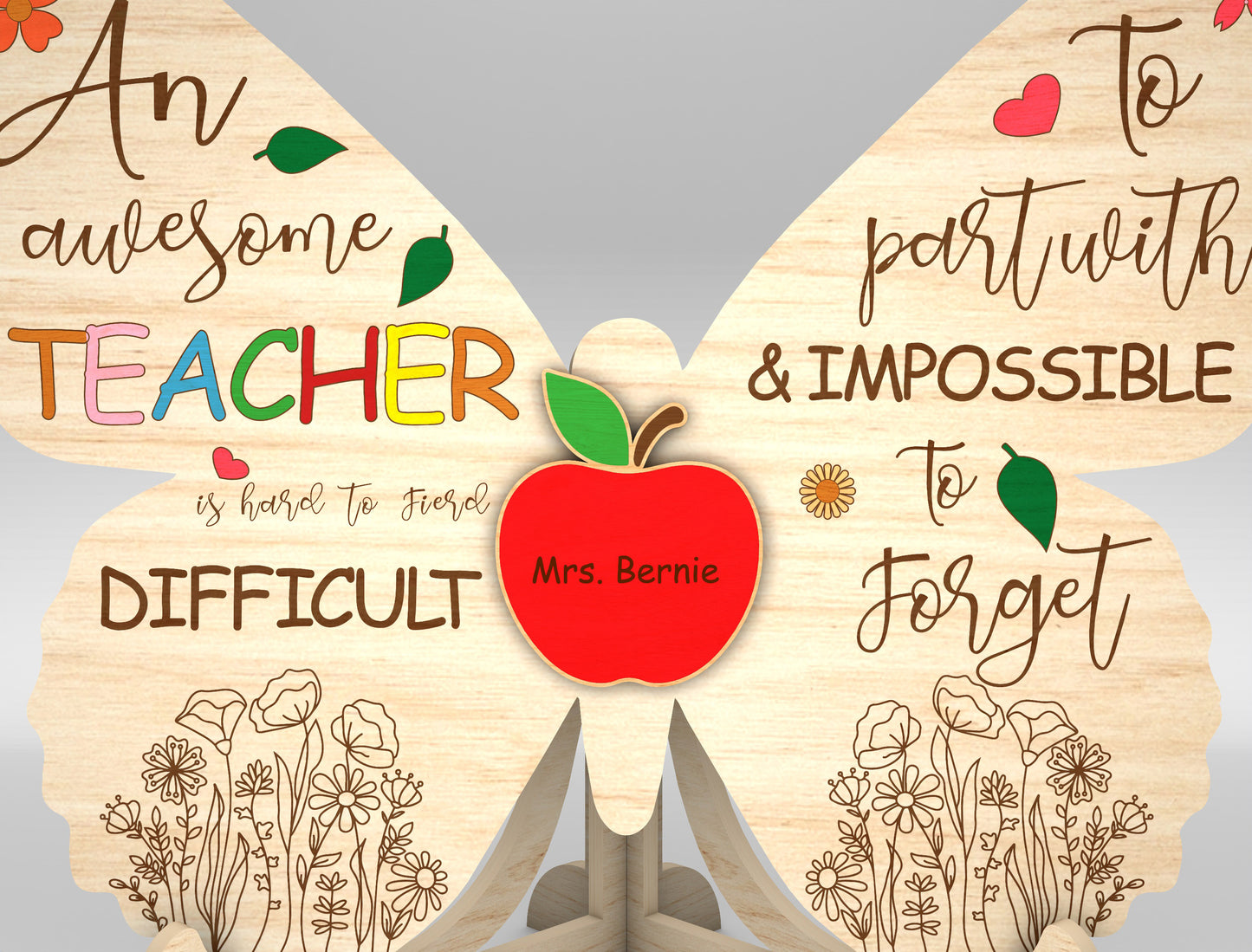 Teacher Appreciation Gift Sign SVG Bundle for Glowforge and xTool