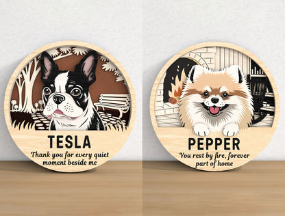 Dog Memorial Sign SVG Laser Cut File Bundle for xTool, Glowforge, or LightBurn