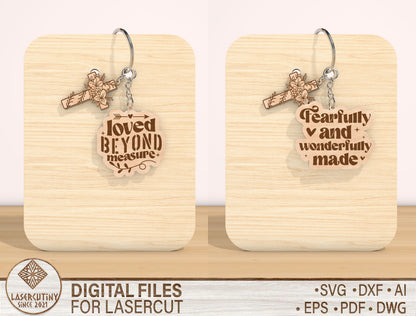 Christian Keychain SVG Bundle Bible Verse 12 Designs for Glowforge